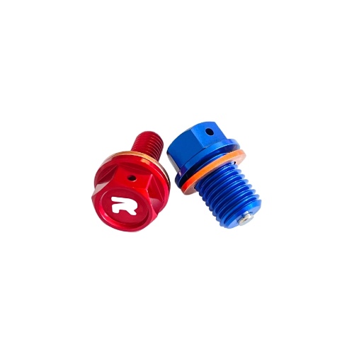 Magnetic oil drain plug Honda CRF 450 X (05-12) red - engine DS89.1010R