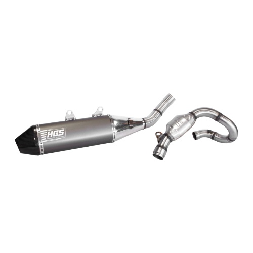 Exhaust HGS Ducati 450 MX (25-26) complete - Carbon end cap DF-426-CCG