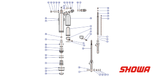 Rear Shock Spare Parts Showa