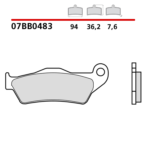 Brake pads Brembo Ducati 450 MX (25) front genuine 07BB0483