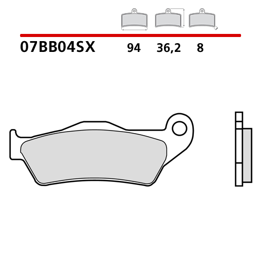 Brake pads Brembo Ducati 450 MX (25) front race 07BB04SX