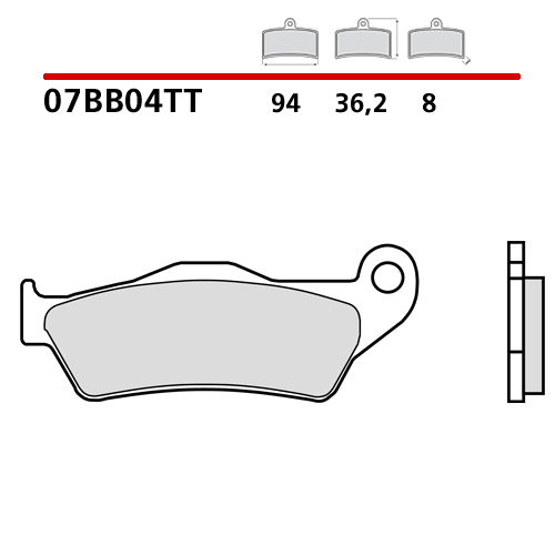 Brake pads Brembo Ducati 450 MX (25) front ceramic 07BB04TT