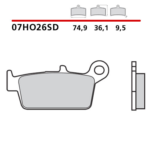 Brake pads Brembo Suzuki RM 125 (96-12) rear standard 07HO26SD