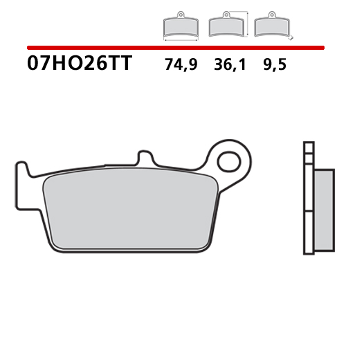 Brake pads Brembo Honda CR 80 (92-02) rear ceramic 07HO26TT