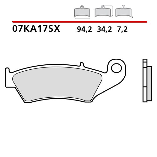 Brake pads Brembo Beta RR 480 (15-25) front race 07KA17SX