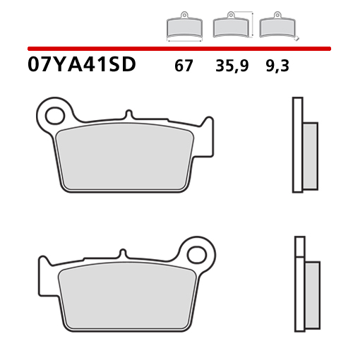 Brake pads Brembo Beta Xtrainer 250 (17-25) rear standard 07YA41SD