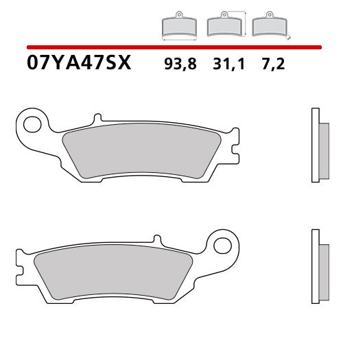 Brake pads Brembo Yamaha YZ 125 (08-21) front race 07YA47SX