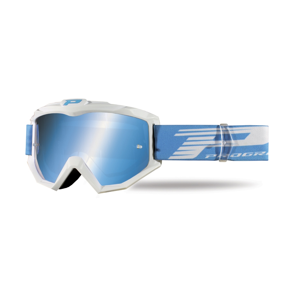 Goggles Pro Grip Atzaki - White mirrored lens blue Goggles Pro Grip Atzaki - White mirrored lens blue