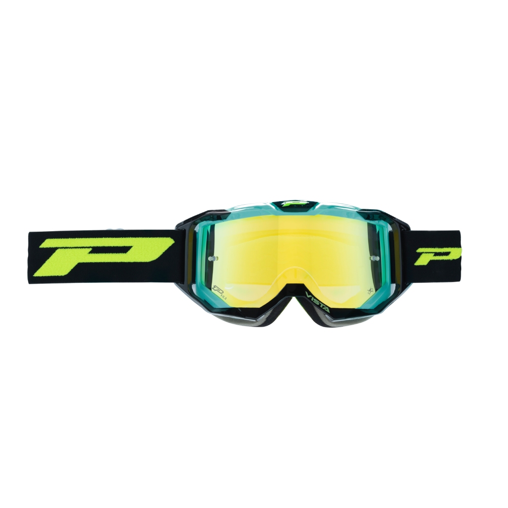 Goggles Pro Grip Vista - Black Light blue Neon yellow mirrored lens yellow Goggles Pro Grip Vista - Black Light blue Neon yellow mirrored lens yellow