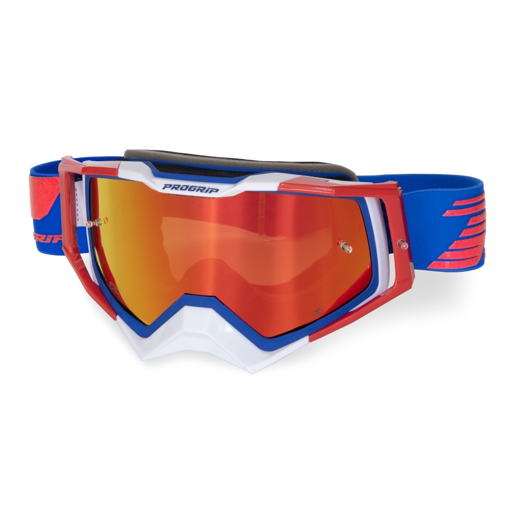 Goggles Pro Grip Rapid - Blue Red White mirrored lens red Goggles Pro Grip Rapid - Blue Red White mirrored lens red