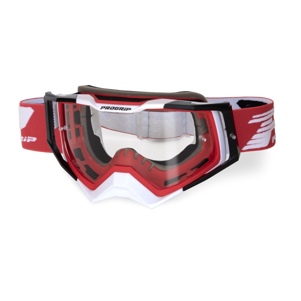 Goggles Pro Grip Rapid - Red White Black clear lens Goggles Pro Grip Rapid - Red White Black clear lens