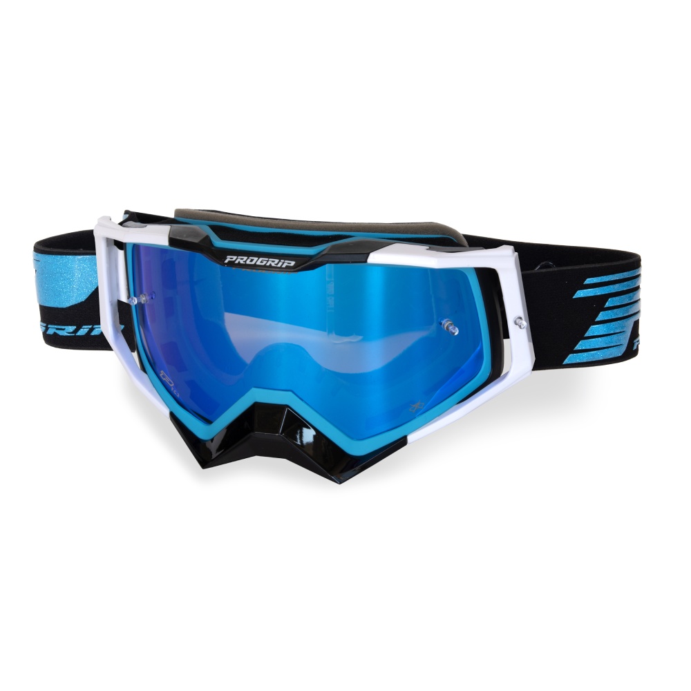 Goggles Pro Grip Rapid - Light blue Black White mirrored lens blue Goggles Pro Grip Rapid - Light blue Black White mirrored lens blue