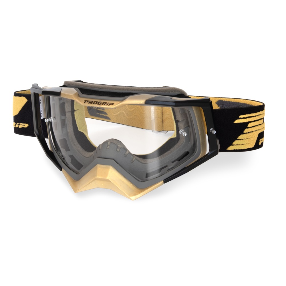 Goggles Pro Grip Rapid - Grey Gold Black clear lens Goggles Pro Grip Rapid - Grey Gold Black clear lens