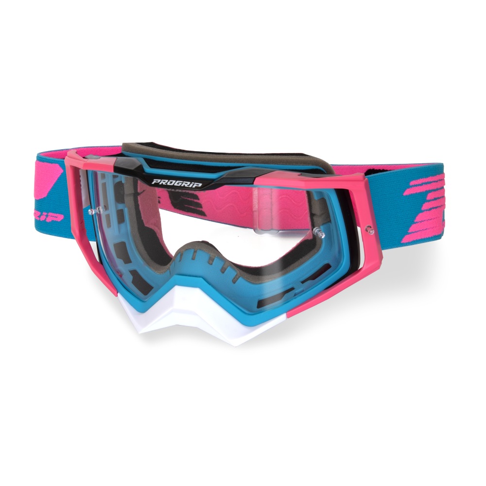 Goggles Pro Grip Rapid - Light blue Fuxia Black clear lens Goggles Pro Grip Rapid - Light blue Fuxia Black clear lens