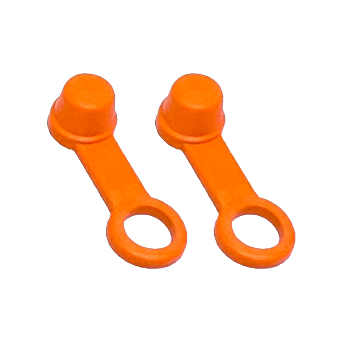 Pair of brake fluid caps orange Pair of brake fluid caps orange
