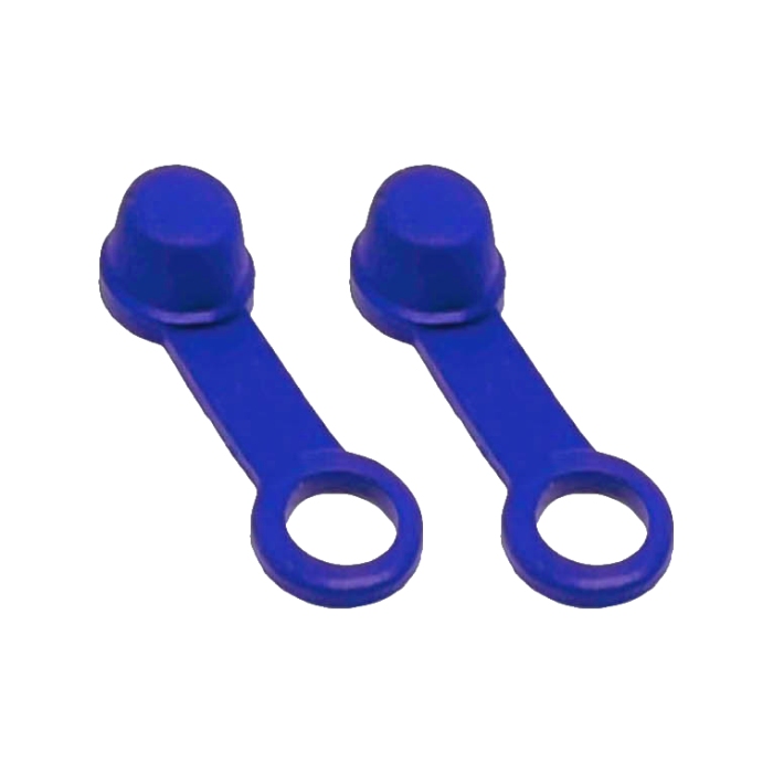 Pair of brake fluid caps blue Pair of brake fluid caps blue