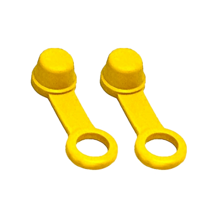Pair of brake fluid caps yellow Pair of brake fluid caps yellow