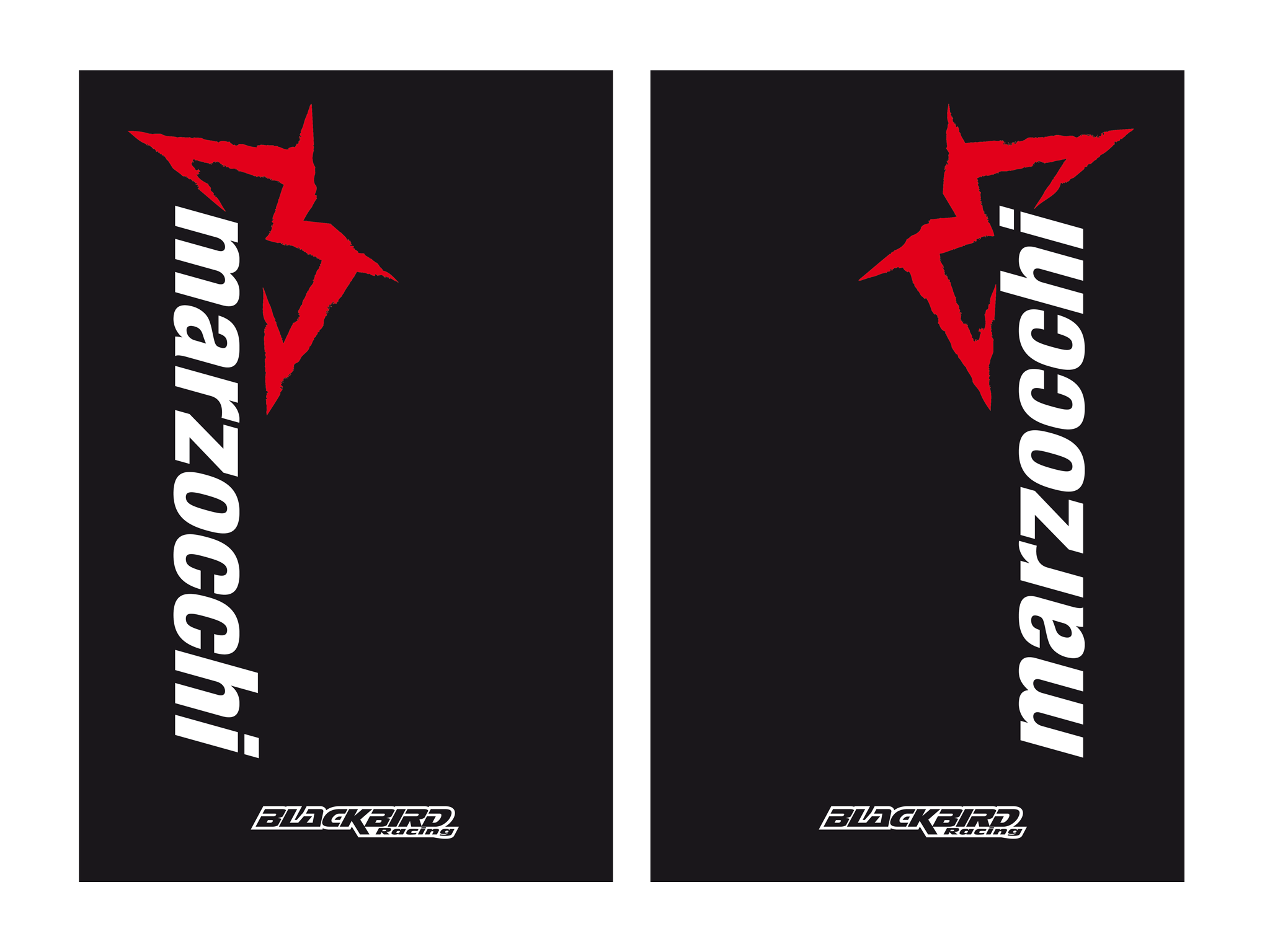 Kit sticker for Marzocchi fork guard  with background black