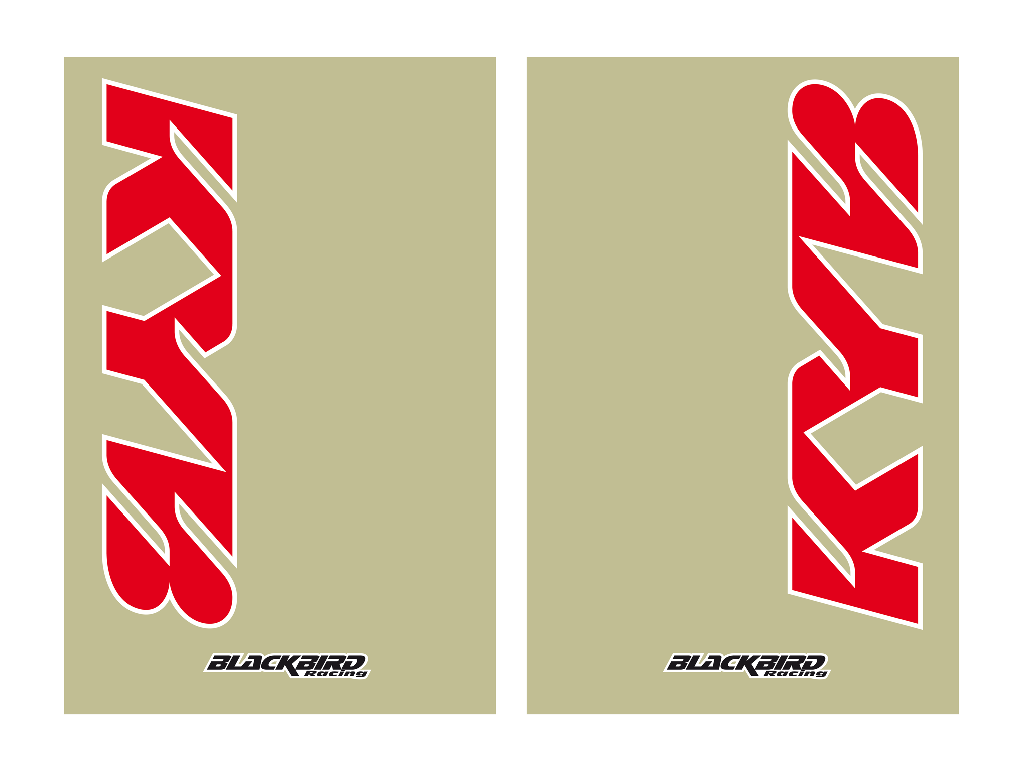 Kit sticker for Kayaba fork guard with transparent background
