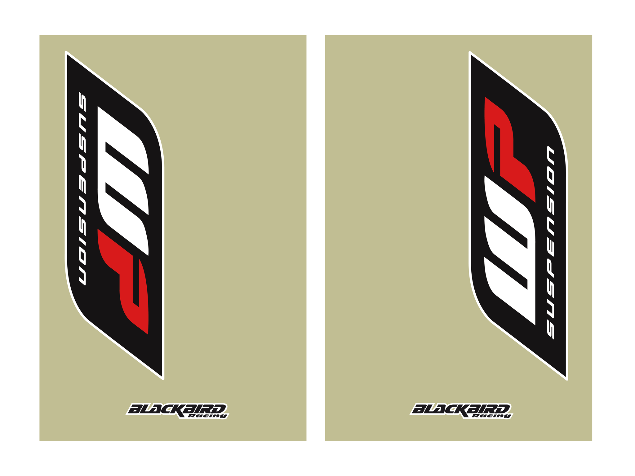 Kit sticker for WP fork guard with transparent background