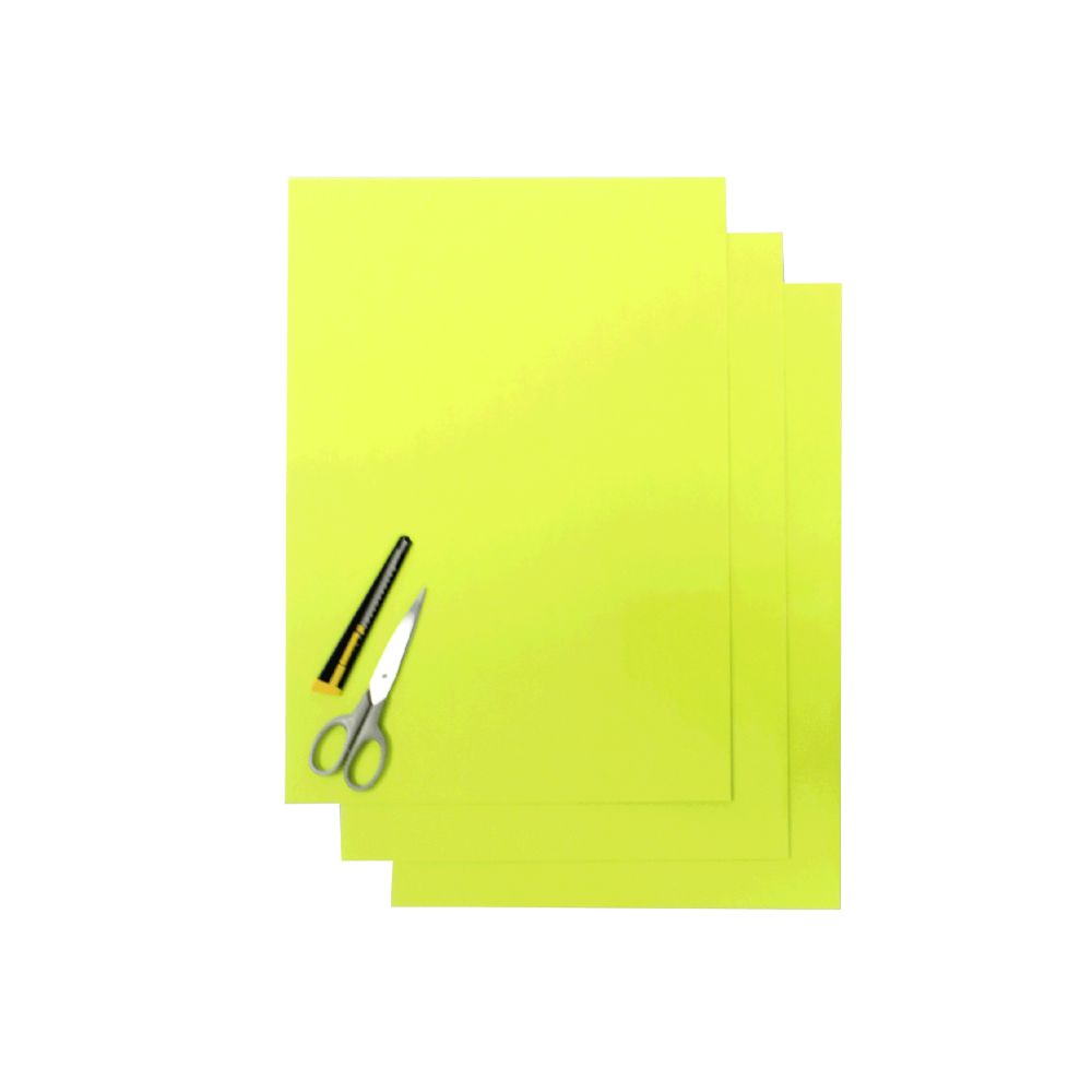 Crystall adhesive sheets neon yellow