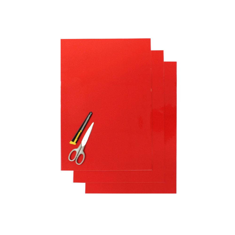 Crystall adhesive sheets red