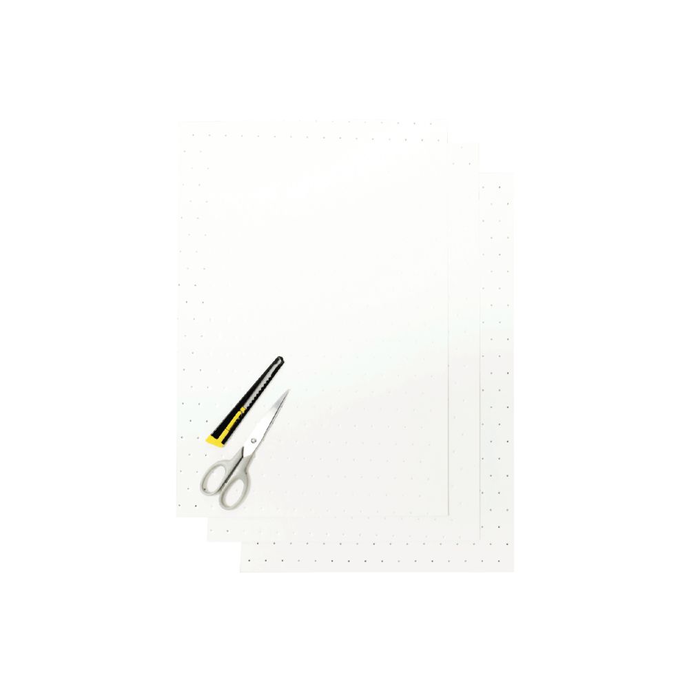 Crystall adhesive sheets white with holes