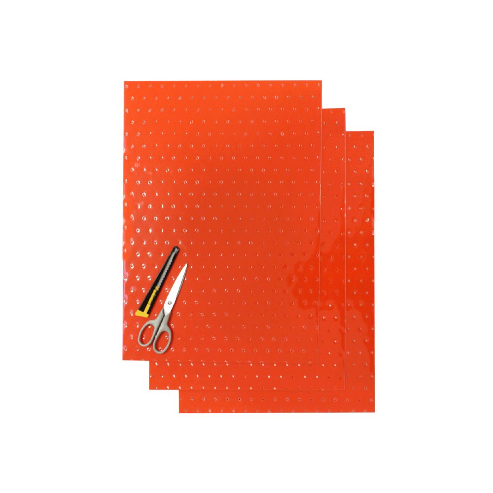Crystall adhesive sheets orange with holes