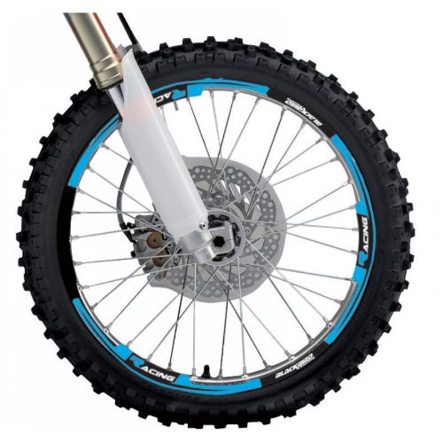 Kit sticker Wheel  Blackbird Wing neon light blue