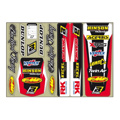 Graphics kit universal - red