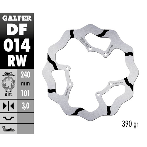Brake disc Galfer Race Honda CRF 250 R (04-14) front DF014RW