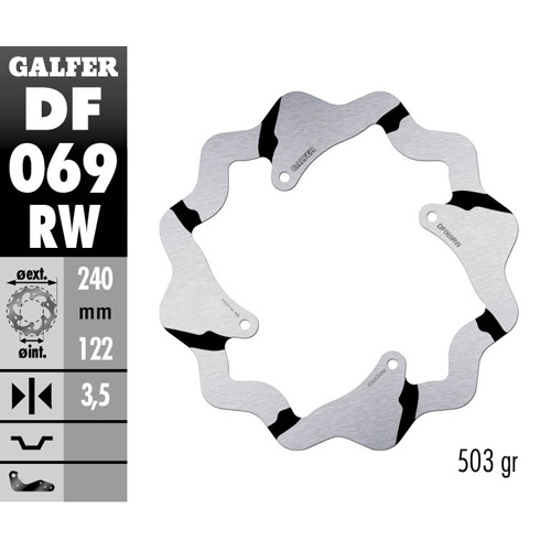 Brake disc Galfer Race Honda CR 125 (02-07) rear DF069RW