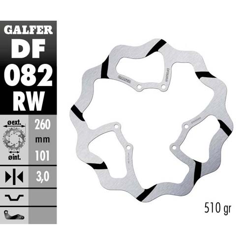 Brake disc Galfer Race Honda CRF 450 RX (17-25) front DF082RW