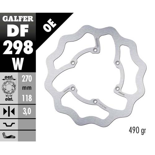 Brake disc Galfer Wave Fantic 450 XXF (22-25) front DF298W