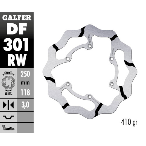 Brake disc Galfer Race Yamaha YZ 250 (01-16) front DF301RW