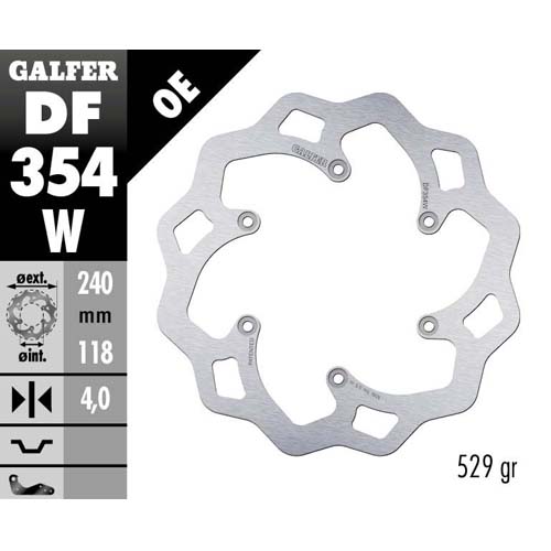 Brake disc Galfer Wave Suzuki RM 125 (06-12) rear DF354W