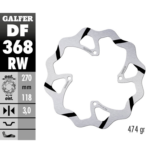 Brake disc Galfer Race Suzuki RMZ 450 (18-25) front DF368RW