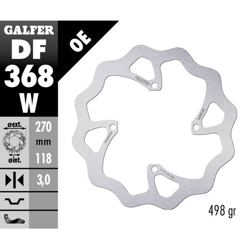 Brake disc Galfer Wave Suzuki RMZ 450 (05-17) front maggiorato DF368W