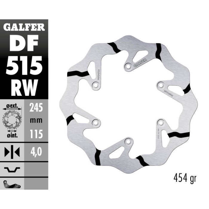 Brake disc Galfer Race Yamaha YZ 125 (19-21) rear DF515RW