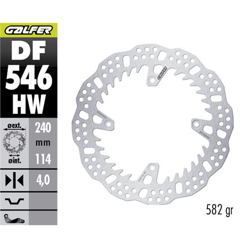 Brake disc Galfer Shark Ducati 450 MX (25) rear DF546HW