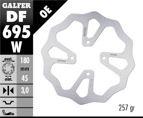 Brake disc Galfer Wave Husqvarna 65 TC (23-24) rear DF695W