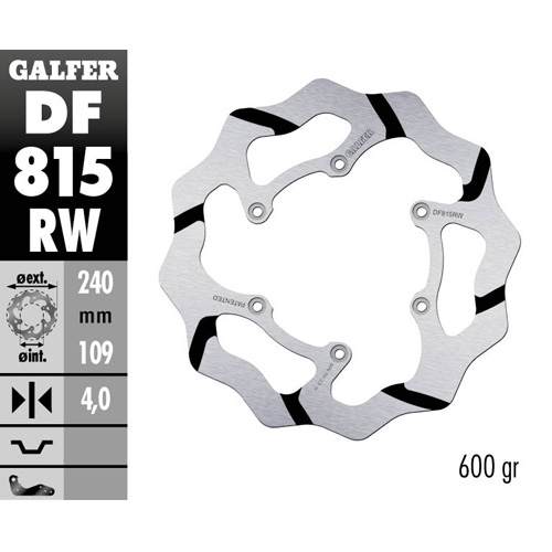 Brake disc Galfer Race Beta RR 450 (13-14) rear DF815RW