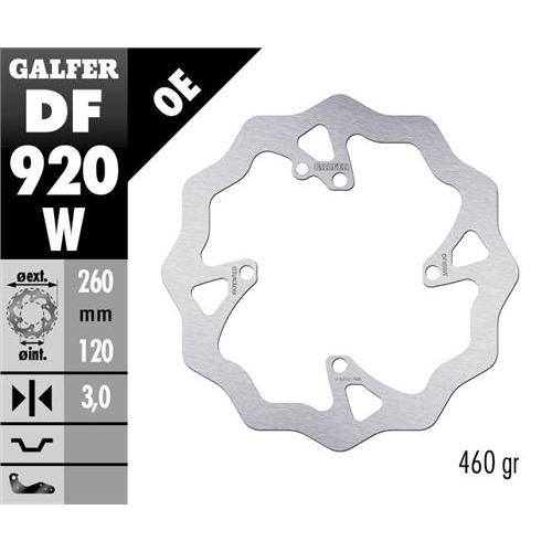 Brake disc Galfer Wave Sherco 300 SE-R (14-25) front DF920W