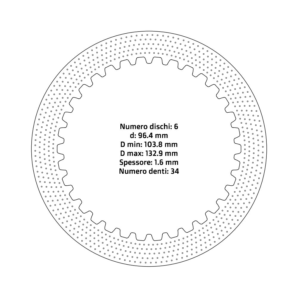 Clutch plates NRTeam Kawasaki KX 125 (94-08) - Steel set DS02.S014.6
