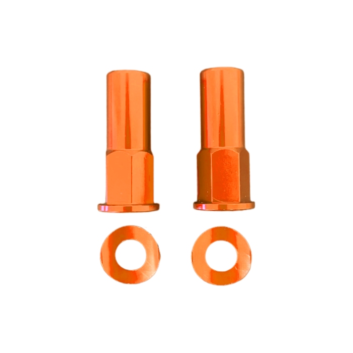 Pair of rim lock nuts orange Pair of rim lock nuts orange