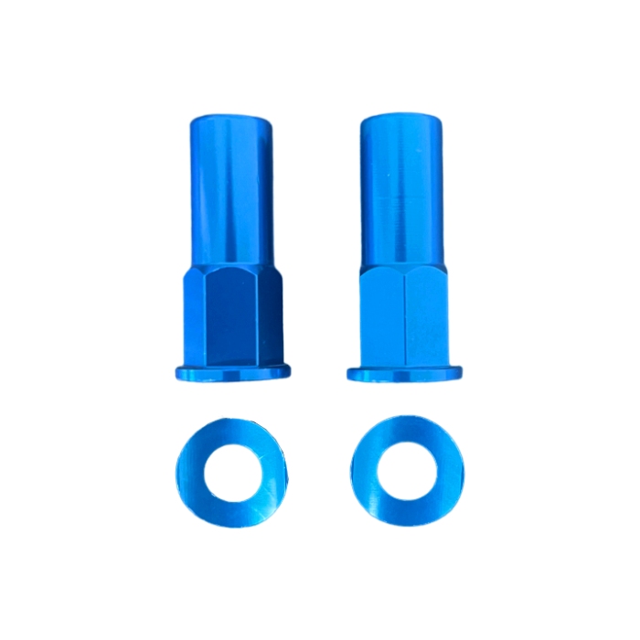Pair of rim lock nuts blue Pair of rim lock nuts blue