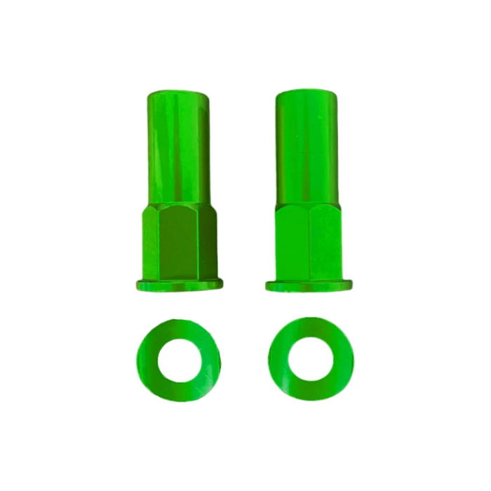 Pair of rim lock nuts green Pair of rim lock nuts green