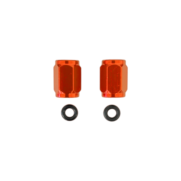 Pair of tire valve caps orange Pair of tire valve caps orange