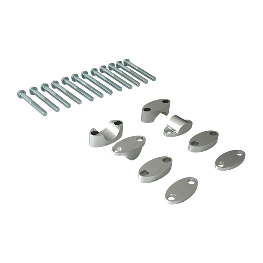 Handlebar riser kit 22 mm grey - NRTeam