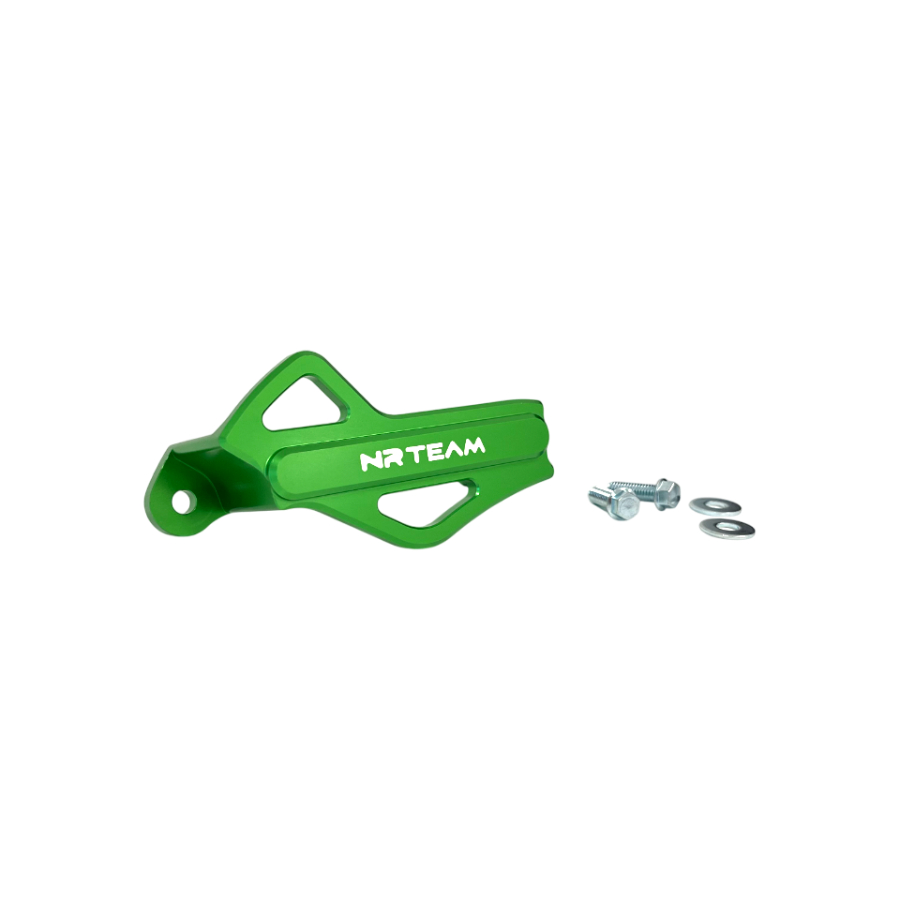 Rear brake caliper guard ergal Kawasaki KX 450 F (06-23) green DS88.7003V